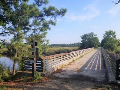 fishing bridge on trail